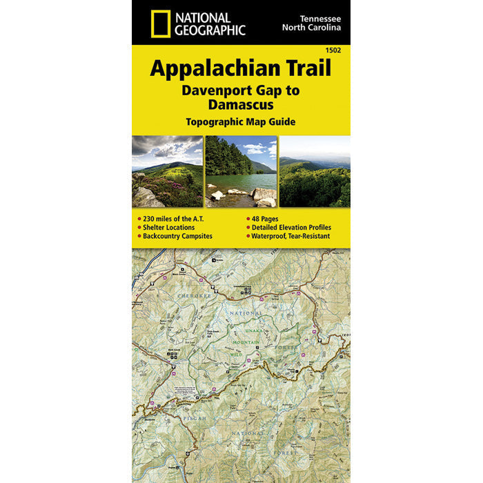 1502 - Appalachian Trail: Davenport Gap to Damascus Map [North Carolina, Tennessee] product image