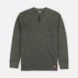 Men's Seabed Waffle Henley Long Sleeve
