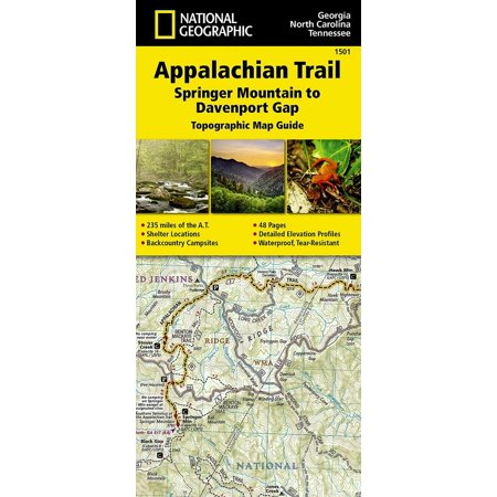 1501 - Appalachian Trail: Springer Mountain to Davenport Gap Map