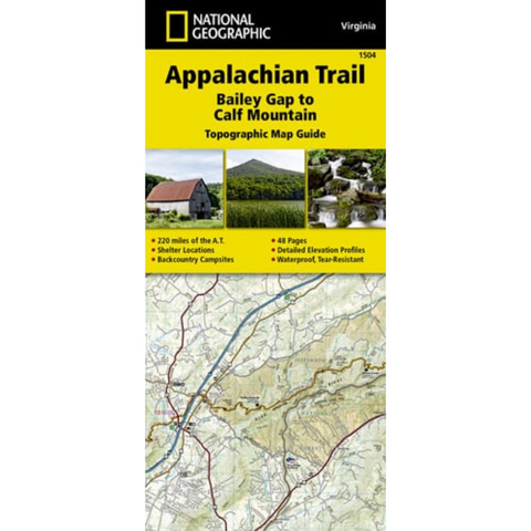 1504 - Appalachian Trail: Bailey Gap to Calf Mountain Map [Virginia]