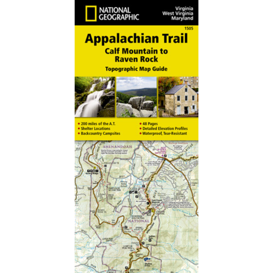 1505 - Appalachian Trail: Calf Mountain to Raven Rock Map [Virginia, West Virginia, Maryland]
