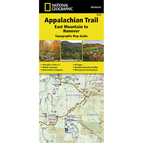 1510 - Appalachian Trail: East Mountain to Hanover Map [Vermont]