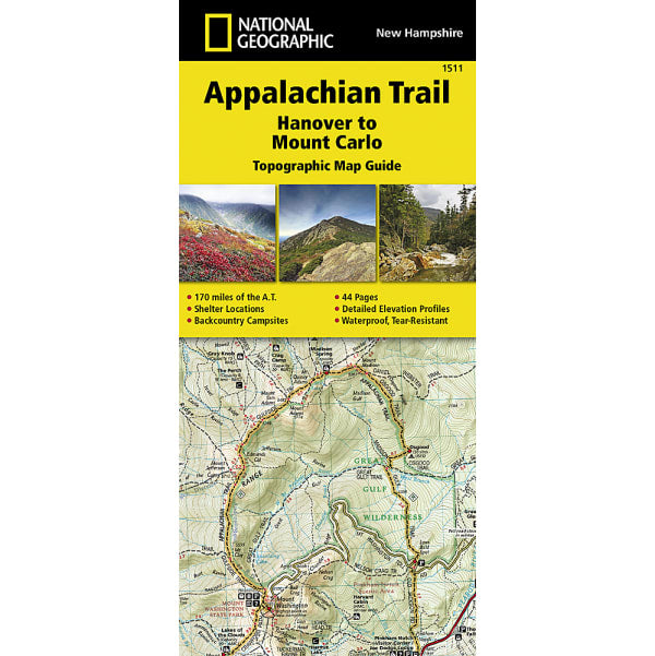 1511 - Appalachian Trail: Hanover to Mount Carlo Map [New Hampshire]
