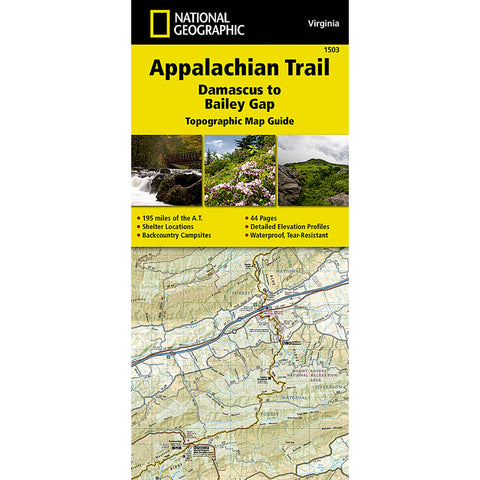 1503 - Appalachian Trail: Damascus to Bailey Gap Map