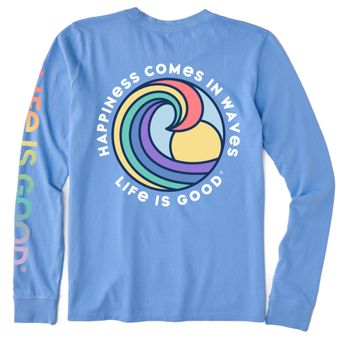 Women's Long Sleeve Crusher Lite Happiness Comes in Waves